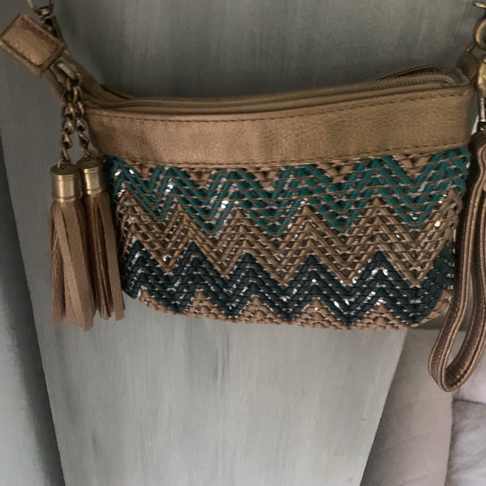 Cute turquoise and gold purse